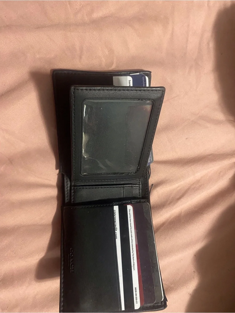 Coach Men's Black Signature Leather Wallet